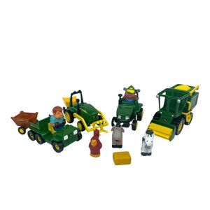 John Deere Fun On The Farm Playset Toy Vehicles Tractor Animals & Farmers Lot